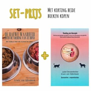 twee boeken over voeding bij honden en katten geschreven door dierenarts